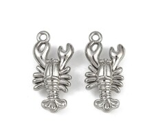 Stainless steel kreeft bedel 22x10.5x6mm