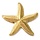 Stainless steel zeester bedel gold plated 41x45x3mm