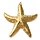Stainless steel starfish big charm gold plated 50x46.5x5.5mm