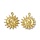 Stainless steel zon en maan bedel gold plated 30x26x3mm
