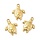 Stainless Steel Bedel Schildpad gold plated 23.5x18x3mm