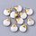Natural White Jade Charm 14~15x10~11x5~6mm