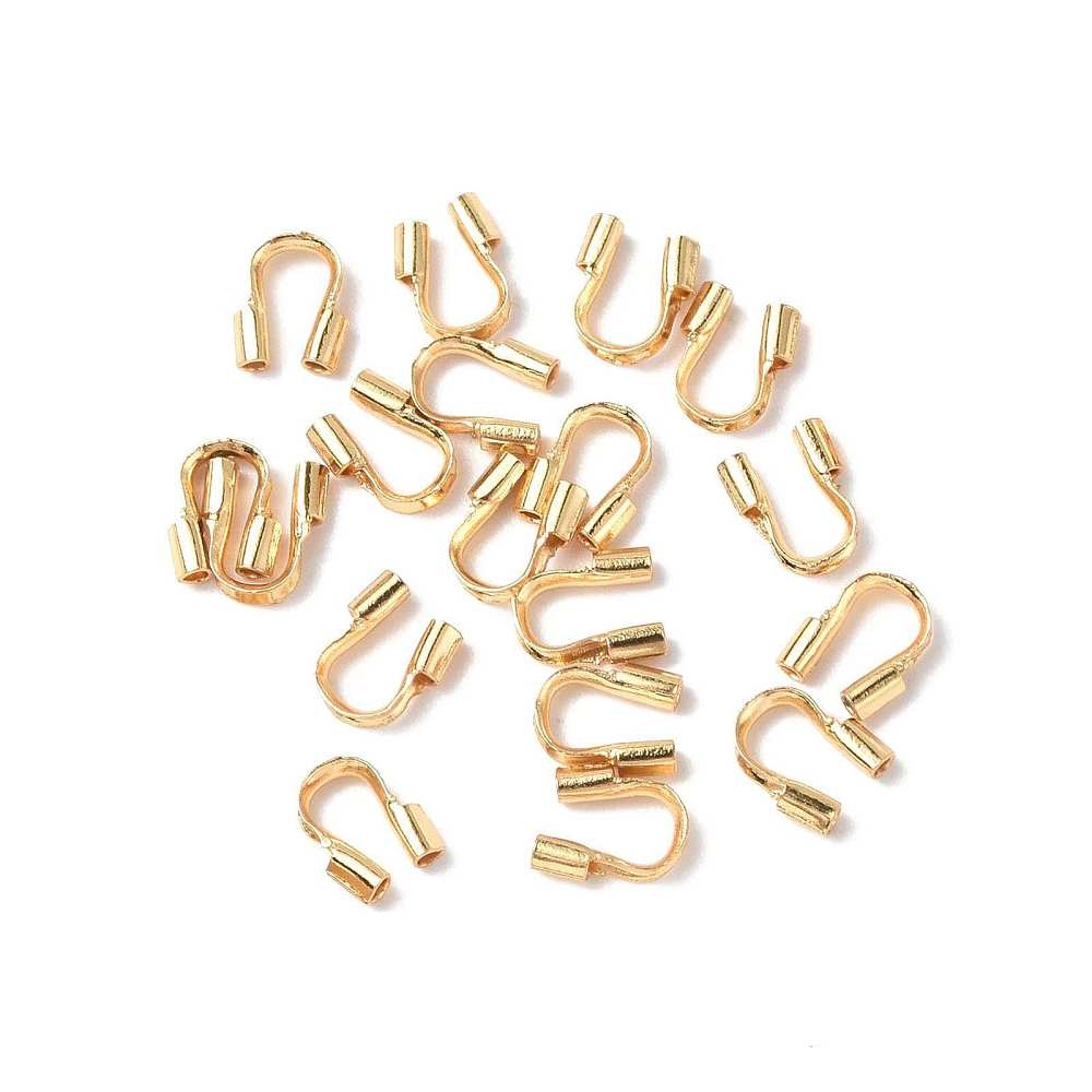 Stainless steel wire guard gold plated 5x4.5x1.2mm, 10 pieces