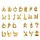 Stainless steel letter/initial charm gold plated 18~20x9~15.5x4mm, per piece