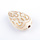 Acrylic Beads Drop white 18x11.5x7.5mm, 10 pieces