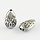 Acrylic Beads Drop silver plated 18x11.5x7.5mm, 10 pieces