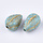 Vintage acryl kralen druppel turquoise 18.5x11mm, 6 stuks