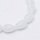 Faceted Dropbeads white 11x8mm, 10 pieces