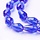 Faceted Dropbeads kobalt blauw 11x8mm, 10 pieces