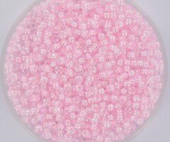 Miyuki Rocailles 11/0 Pink Lined AB Crystal, 5 gram