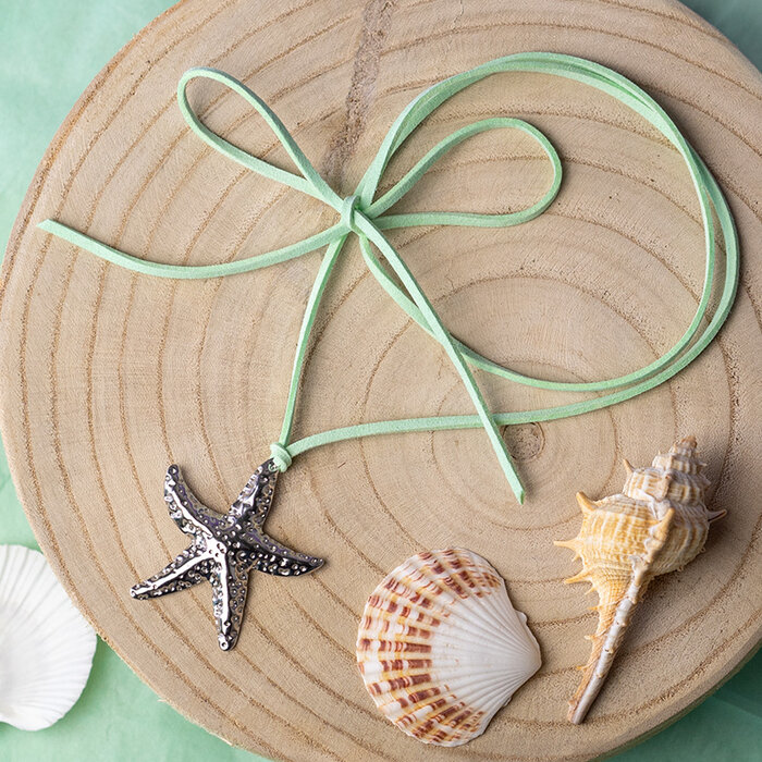 Stainless steel zeester grote bedel 50x46.5x5.5mm