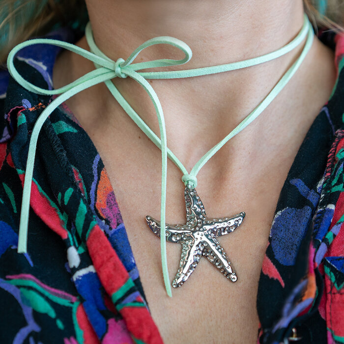 Stainless steel zeester grote bedel 50x46.5x5.5mm