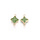 Crystal Glass Tussenzetsel Kruis Groen 21x14x3mm
