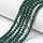 Faceted Glassbeads Dark green 8x6mm, 65 pieces