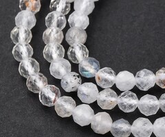 Natural Facet Edelsteen Kralen Bergkristal 3mm, streng 121 stuks