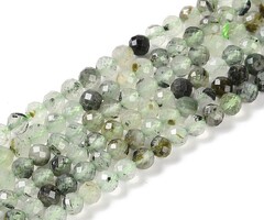 Natural Facet Edelsteen Kralen Prehniet 4~4.5mm, streng 80 stuks