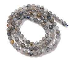 Natural Faceted Gemstone Beads Labradorite 4~4.5mm, strand 80 pieces
