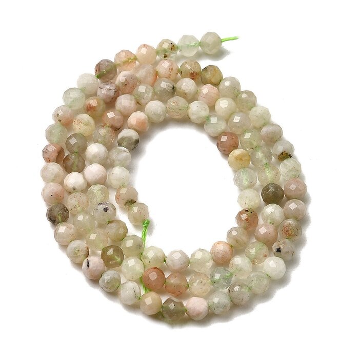 Natural Faceted Gemstone Beads Quartz 4mm, strand 83 pieces