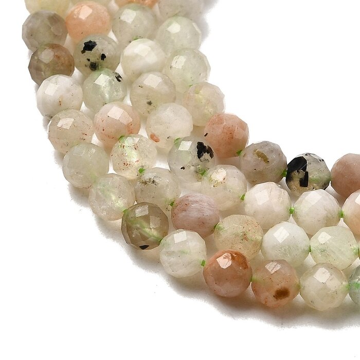 Natural Faceted Gemstone Beads Quartz 4mm, strand 83 pieces