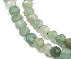 Natural Faceted Gemstone Beads Aventurine 3.5mm, strand 106 pieces