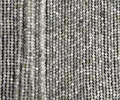 Natural Faceted Gemstone Beads Labradorite 3.5mm, strand 110 pieces