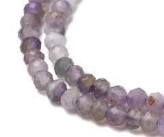 Natural Amethyst Gemstone Beads Faceted Rondelle 3x2mm, strand 171 pieces