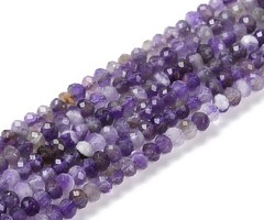 Natural Amethyst Gemstone Beads Faceted Rondelle 3.5~4x3mm, strand 115 pieces