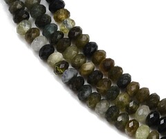 Natural Tourmaline Gemstone Beads Faceted Rondelle 3x2mm, strand 171 pieces