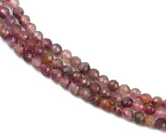 Natural Faceted Gemstone Beads Tourmaline 3~3.5mm, strand 104 pieces