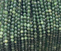 Natural Faceted Gemstone Beads Fuchsite 4.1mm, strand 72 pieces