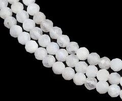 Natural Faceted Gemstone Beads Moonstone 3.25mm, strand 105 pieces