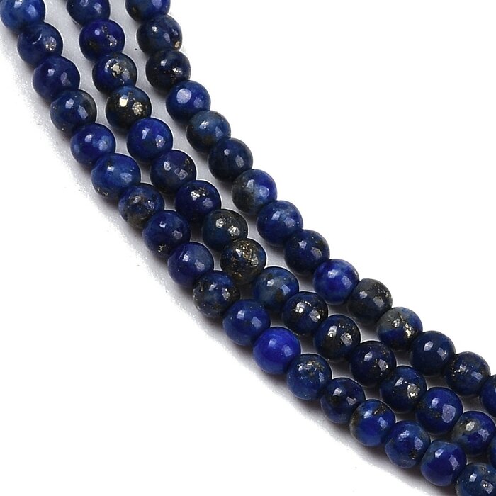 Lapis Lazuli Natural Gemstone Beads round 3mm, strand 114 pieces