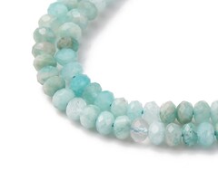 Natural Gemstone Beads Faceted Rondelle Amazonite 3x2~2.5mm, strand 156 pieces