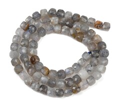 Natural Faceted Gemstone Beads Labradorite Cube 4.5x4.5x4.5mm, strand 72 pieces
