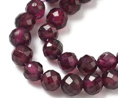 Natural Facet Edelsteen Kralen Granaat 4mm, streng 86 stuks