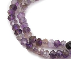 Natural Amethyst Gemstone Beads Faceted Rondelle 4x3mm, strand 114 pieces