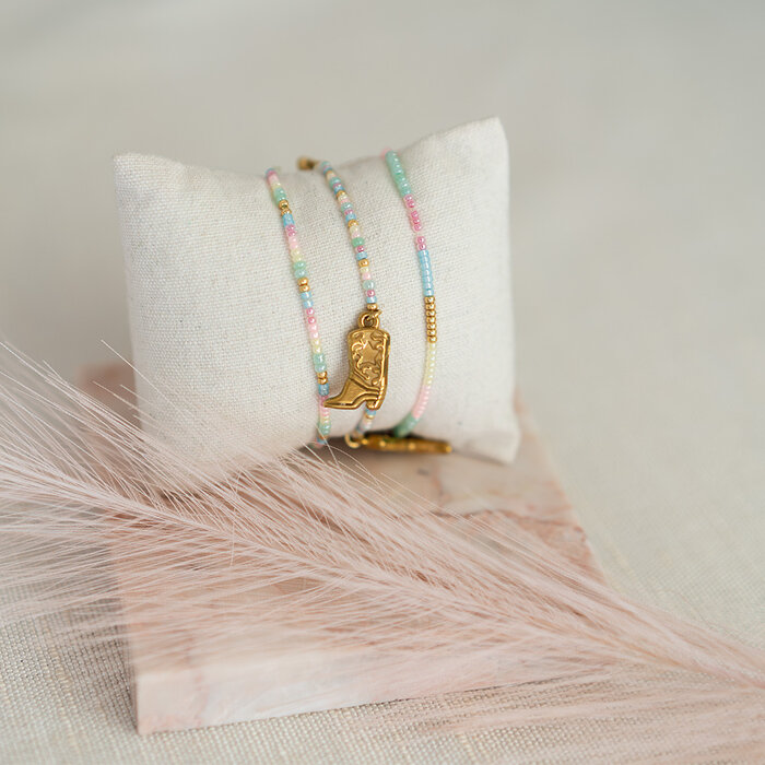 Cowboylaarzen armband maken met kleurrijke kralen Inspi682