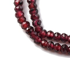 Natural Faceted Gemstone Beads Garnet 2x3mm, strand 171 pieces