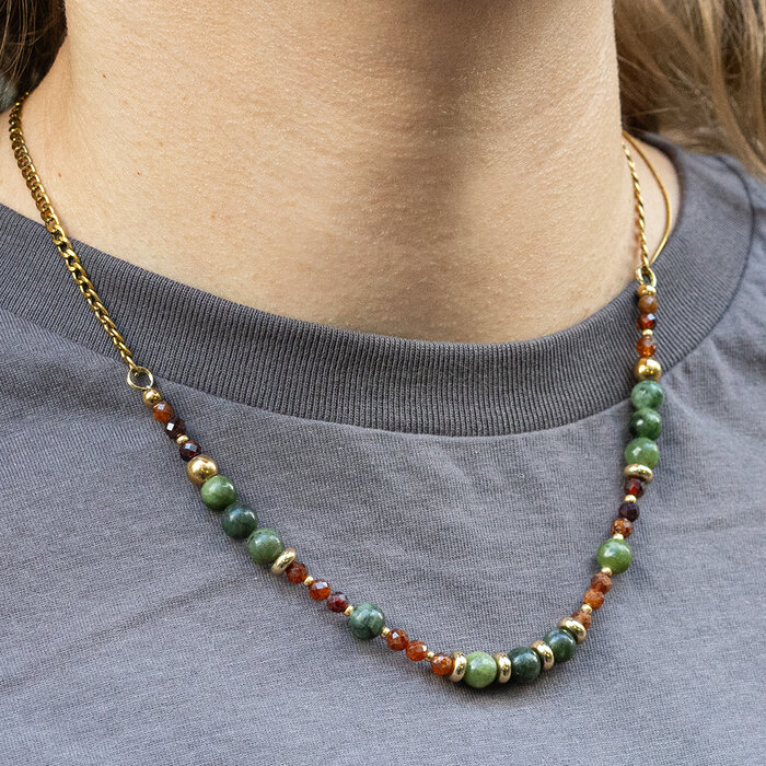 How to make a Link Chain with Gemstone Beads Inspi686