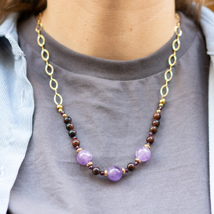 How to make a Link Chain with Gemstone Beads Inspi686