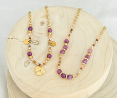 How to make a Link Chain with Gemstone Beads