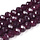 Facet Glaskralen Aubergine rondelle 3x2mm, streng 120 stuks