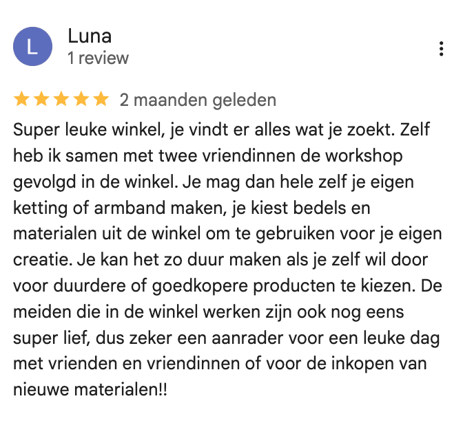 Workshop sieraden maken Maastricht