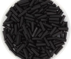 Miyuki Bugles 6mm - Opaque Matte Black, 5 gram