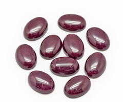 Colored white Jade violet red Cabochon 18x13x5mm