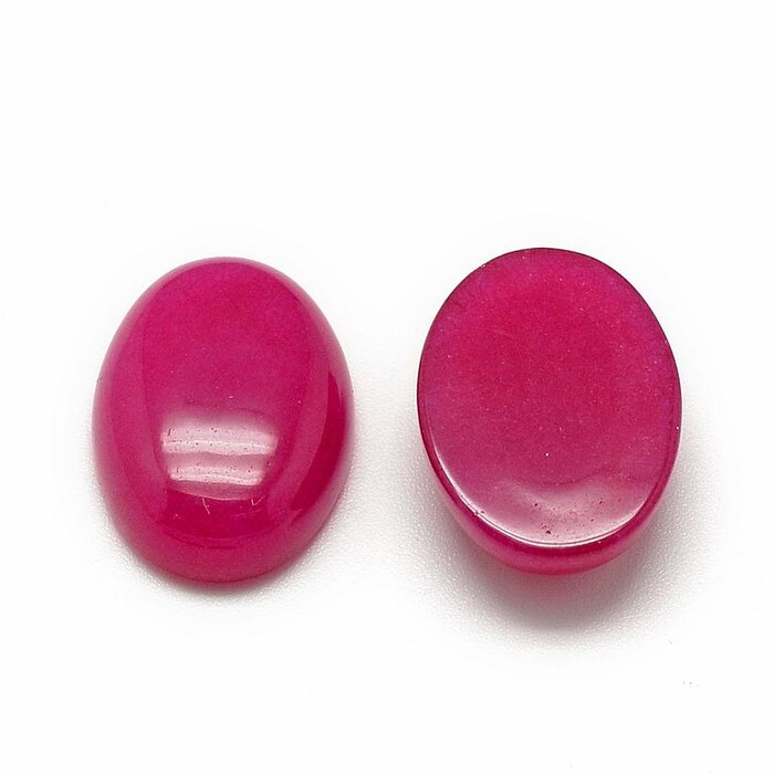 Colored white Jade pink Cabochon 18x13x5mm
