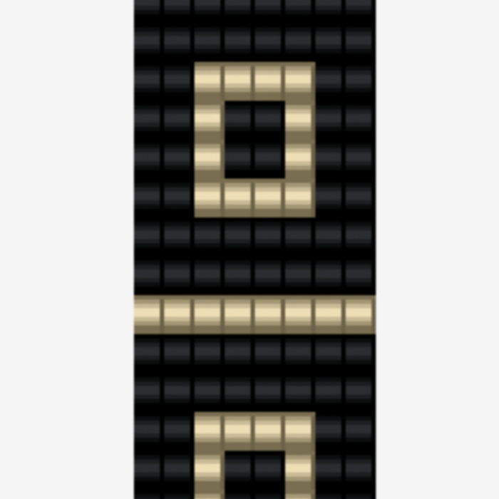 Elegant Woven Bracelet with Black and Gold Miyuki Delicas's Inspi690