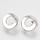 Stainless steel studs oorbellen met oogje rond 18mm, 2 stuks