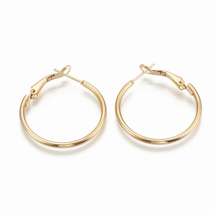 Earring Hoops Stainless steel 40mm, 2 pieces
