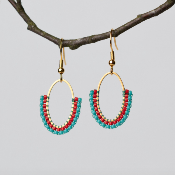 Stainless Steel Oval Connector 21x11mm Gold Plated, 3 pieces